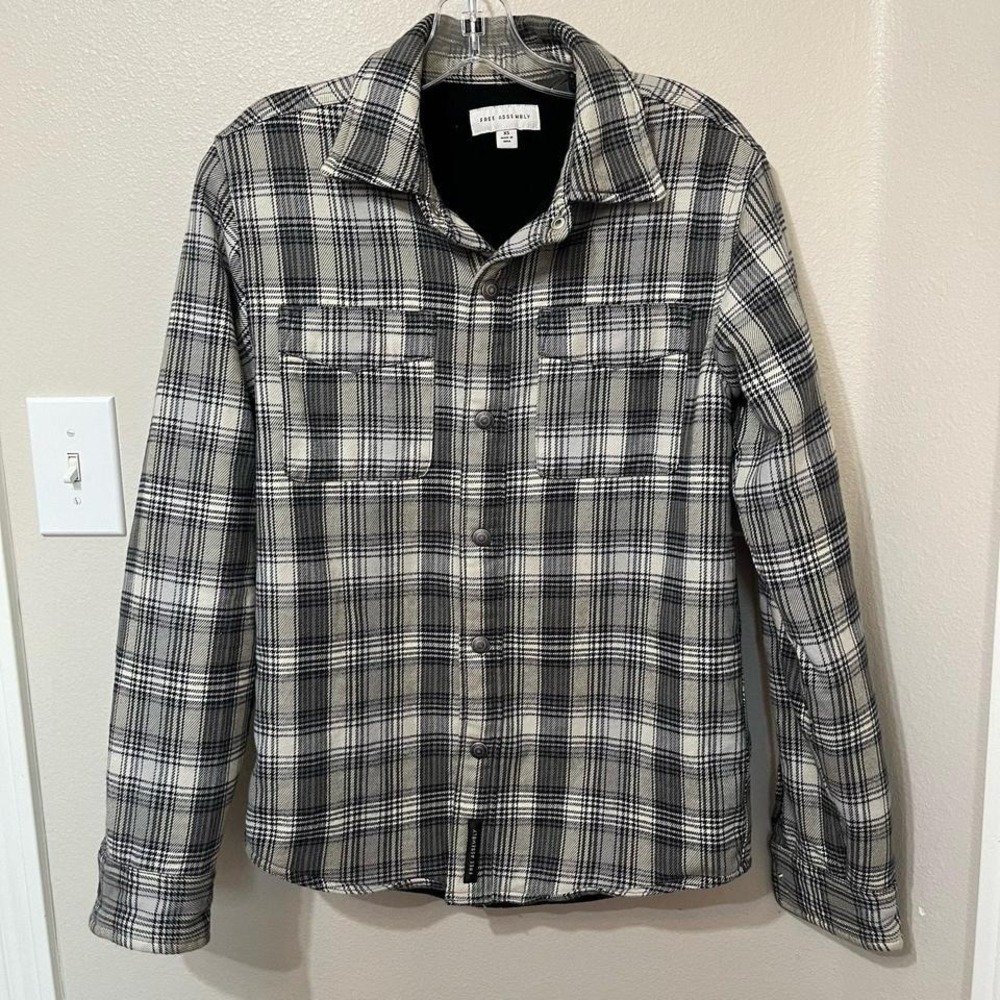 Free‎ Assembly Men's Shacket XS Plaid Soft